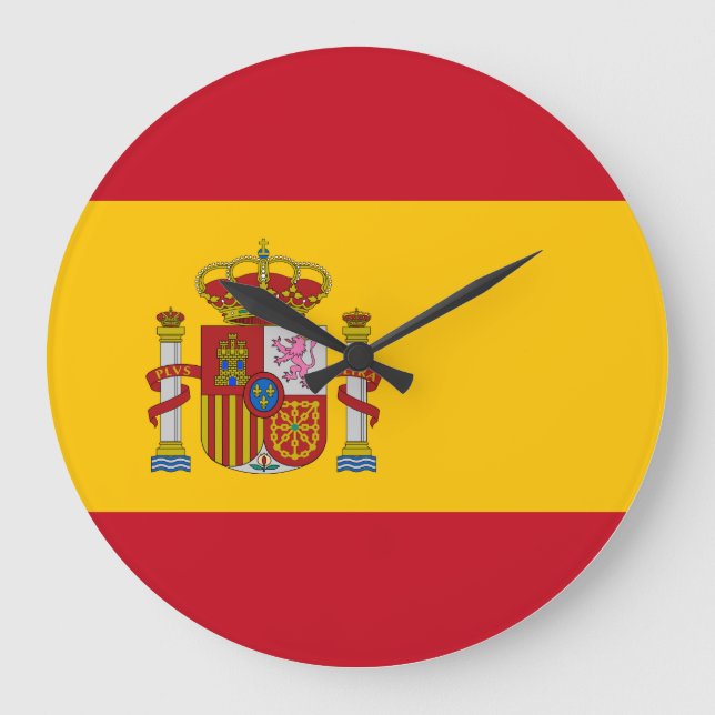 Spain (Spanish) Flag Large Clock (Front)