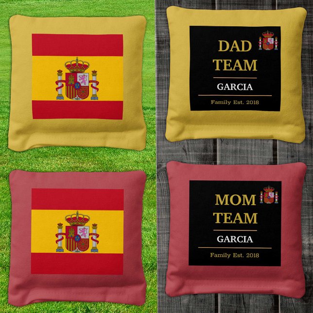 Spain & Spanish Flag personalized / Family Cornhole Bags (Creator Uploaded)