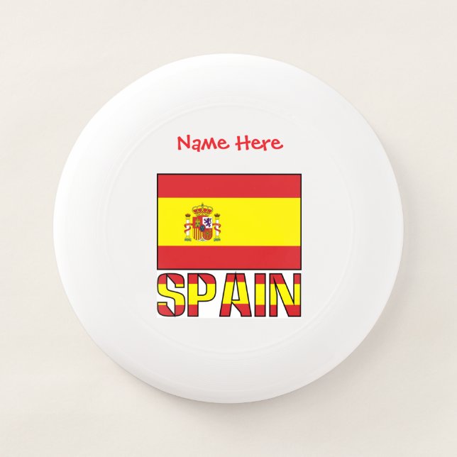 Spain Spanish Flag Red Personalized  Wham-O Frisbee (Front)