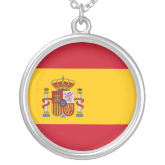Spain – Spanish Flag Silver Plated Necklace