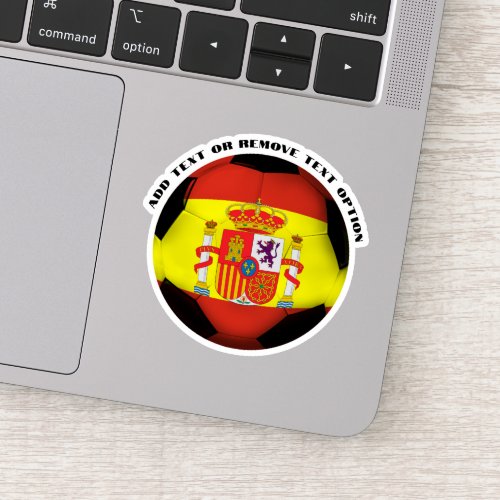 Spain Spanish Flag Soccer Ball  Sticker