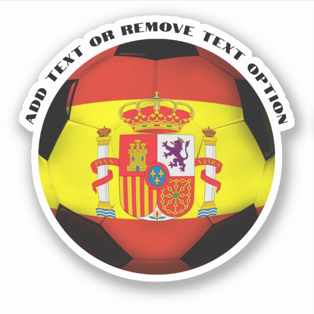 Spain Spanish Flag Soccer Ball  Sticker (Front)