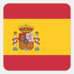 Spain (Spanish) Flag Square Sticker