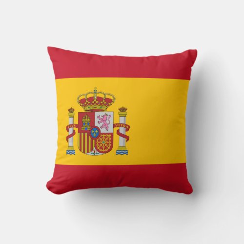 Spain Spanish Flag Throw Pillow