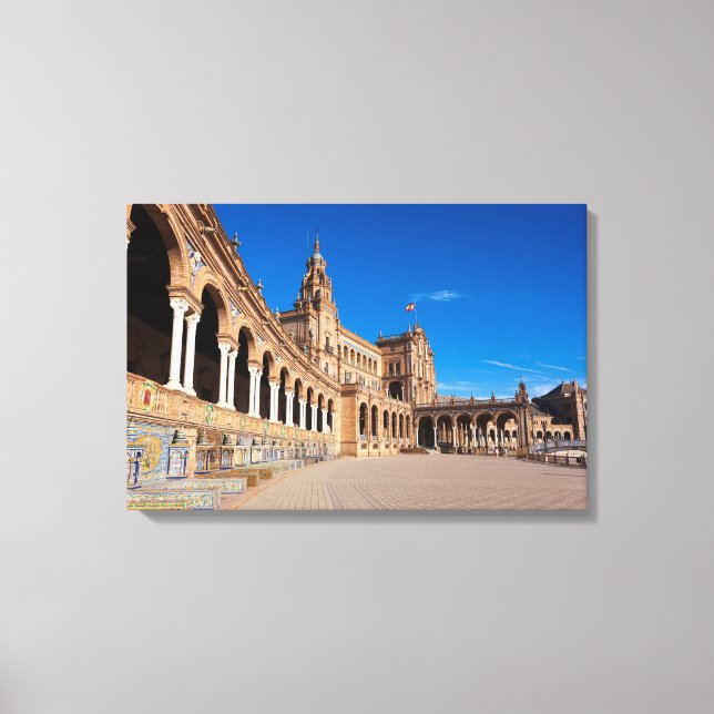 Spain square, Sevilla Canvas Print (Front)