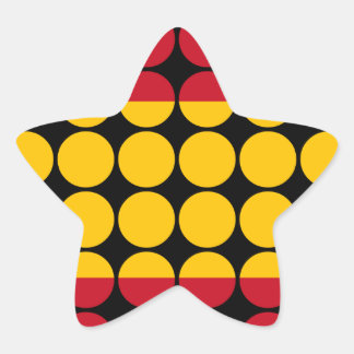 Spain Stylish Girly Chic : Polka Dot Spanish Flag Star Sticker