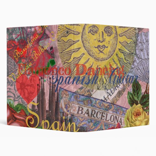Spain Sunshine Spanish Travel Art 3 Ring Binder