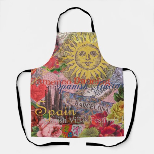 Spain Sunshine Spanish Travel Art Apron