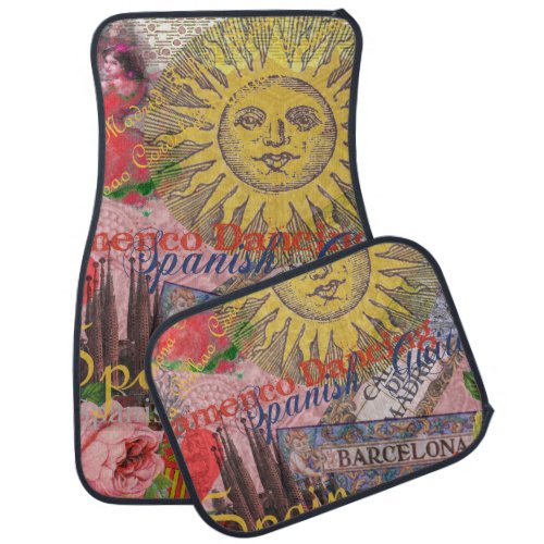 Spain Sunshine Spanish Travel Art Car Mat