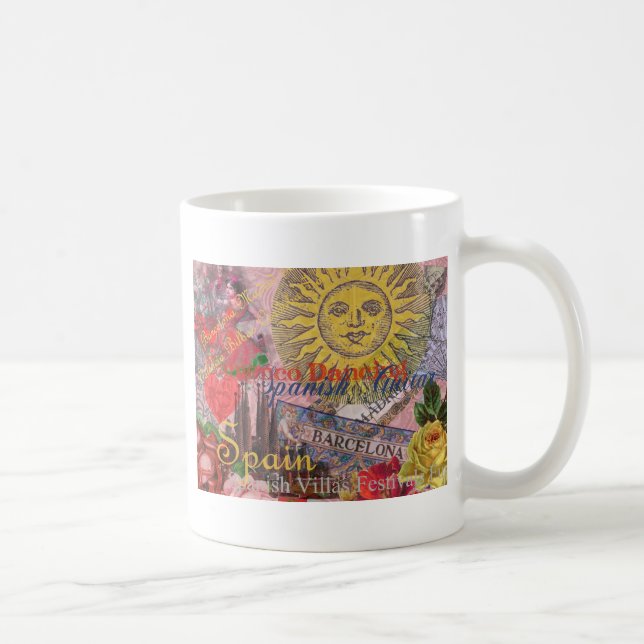 Spain Sunshine Spanish Travel Art Coffee Mug (Right)