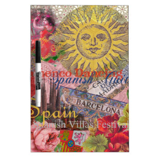 Spain Sunshine Spanish Travel Art Dry-Erase Board