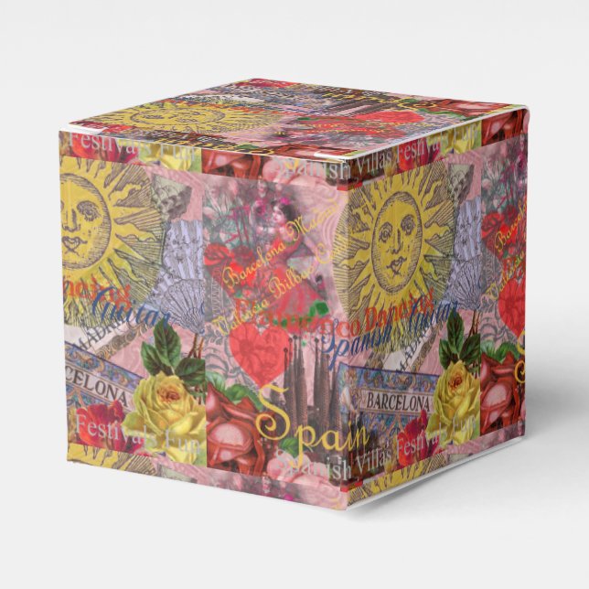 Spain Sunshine Spanish Travel Art Favor Boxes (Front Side)