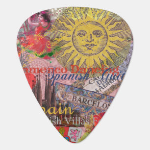 Spain Sunshine Spanish Travel Art Guitar Pick