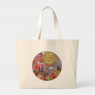 Spain Sunshine Spanish Travel Art Large Tote Bag