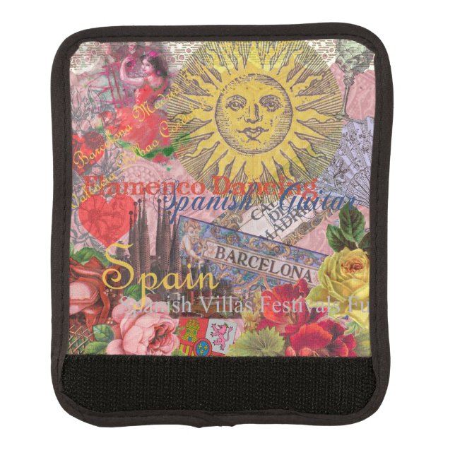 Spain Sunshine Spanish Travel Art Luggage Handle Wrap (Front)
