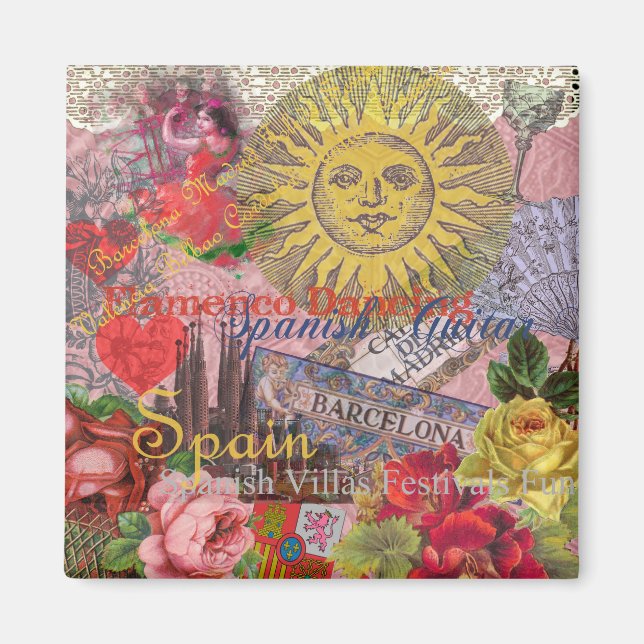 Spain Sunshine Spanish Travel Art Magnet (Front)