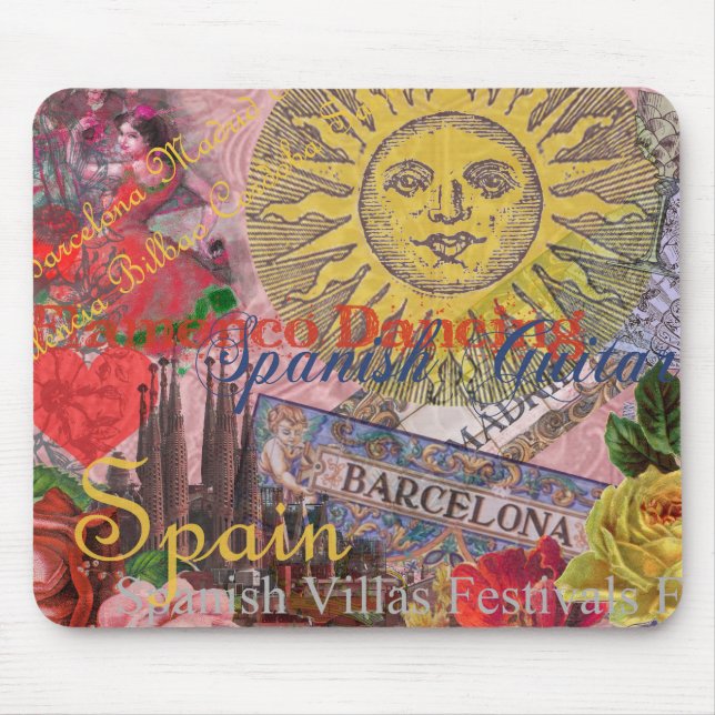 Spain Sunshine Spanish Travel Art Mouse Pad (Front)