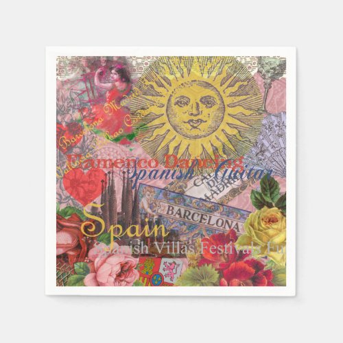 Spain Sunshine Spanish Travel Art Napkins