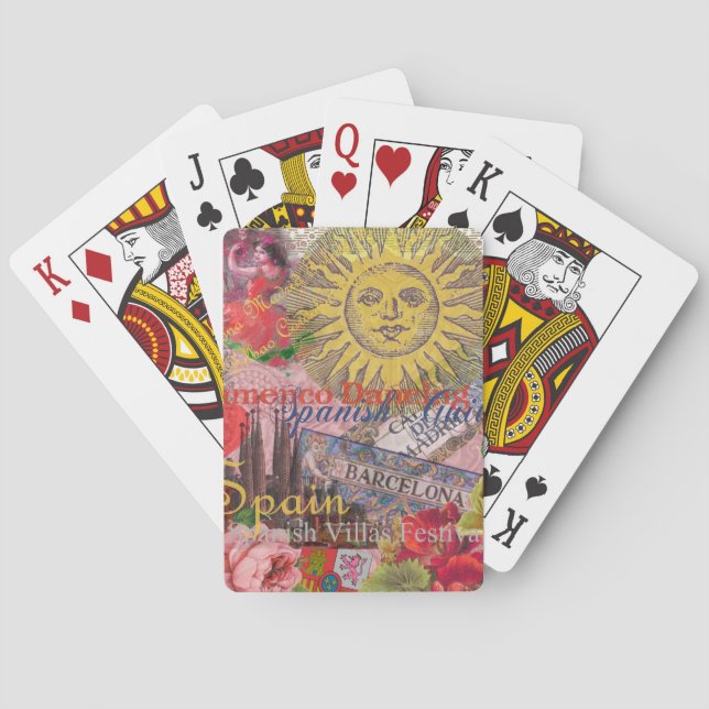 Spain Sunshine Spanish Travel Art Poker Cards (Back)