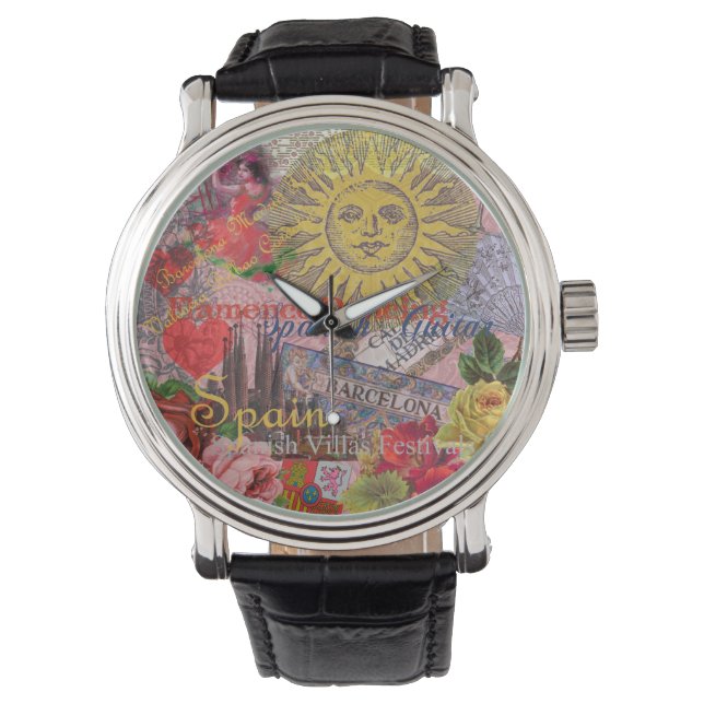 Spain Sunshine Spanish Travel Art Watch (Front)