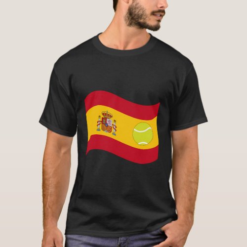 Spain Tennis Ball Country Flag Pride Sport Athlete T_Shirt