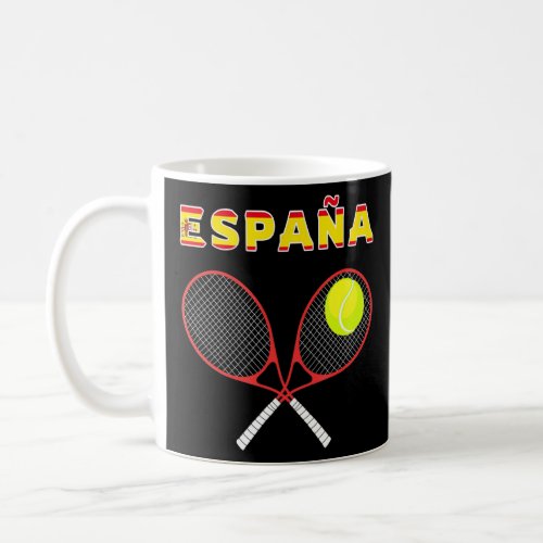 Spain Tennis Ball Racket Country Flag Espaa Player Coffee Mug