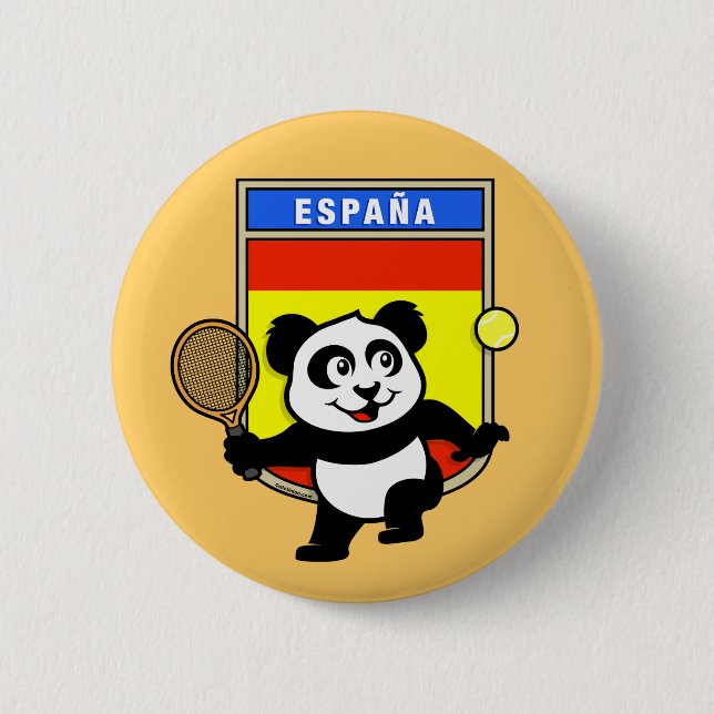 Spain Tennis Panda Button (Front)