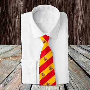 Spain Ties, fashion Spanish Flag, business Neck Tie