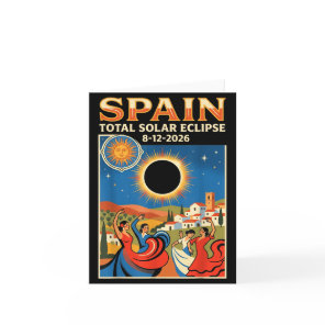 Spain Total Solar Eclipse 2026 August 12 Astronomy Card