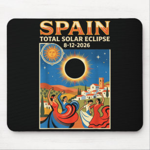 Spain Total Solar Eclipse 2026 August 12 Astronomy Mouse Pad