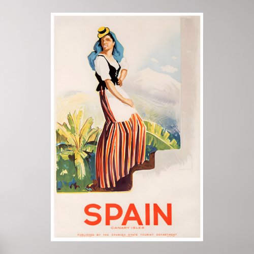 Spain Travel Art Retro Poster Spanish Poster Wall