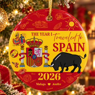 Spain Travel Memory  Ceramic Ornament