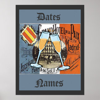 Spain Travel Poster add names, date