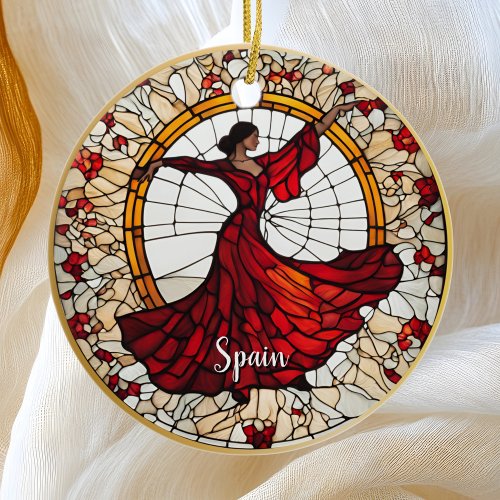 Spain Vacation Souvenir  Ceramic Ornament
