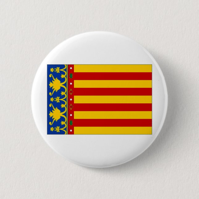 Spain Valencia Flag Button (Front)