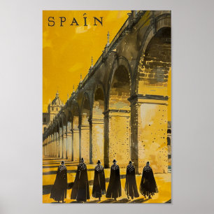 Spain Vintage Famous Travel Place Poster
