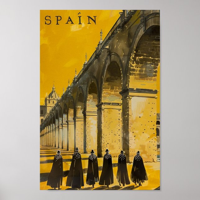 Spain Vintage Famous Travel Place Poster (Front)