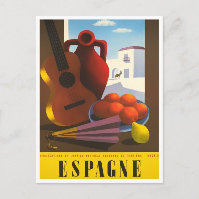Spain vintage travel  postcard (Front)