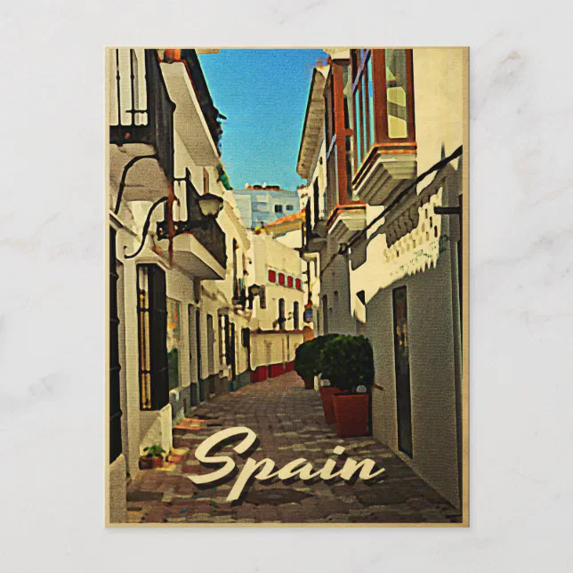 Lot De 1 Carte Postale Vintage Brodée à La Main - Fabriquée En Espagne - Décoration