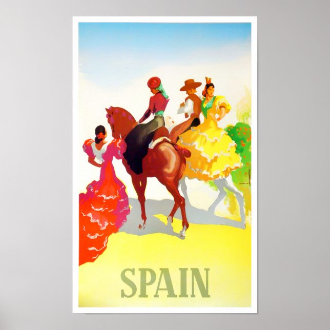 Spain vintage travel poster (Front)