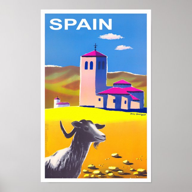 Spain vintage travel poster (Front)