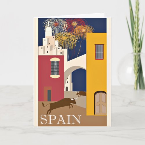 Spain  Vintage Travel Poster Card