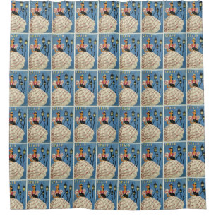 SPAIN Vintage Travel shower curtain