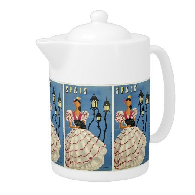 SPAIN Vintage Travel teapot (Right)
