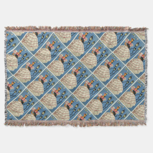 SPAIN Vintage Travel throw blanket