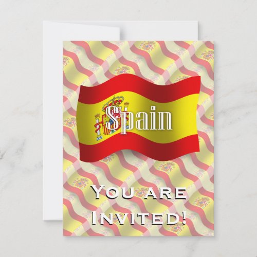 Spain Waving Flag Invitation