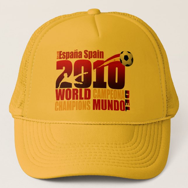 Spain World Champions 2010 España Campeona Del Mun Trucker Hat (Front)