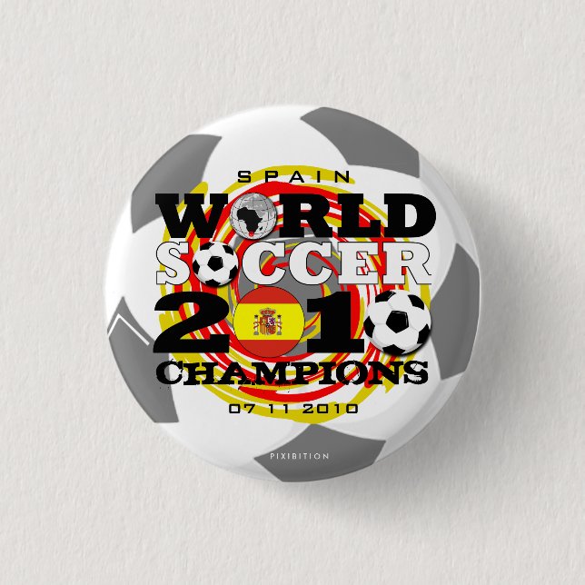 Spain World Cup 2010 Champions Button (Front)