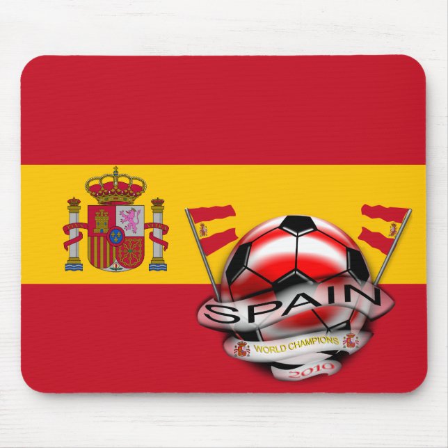 Spain World Cup Coat of Arms World Champs Mousepad (Front)