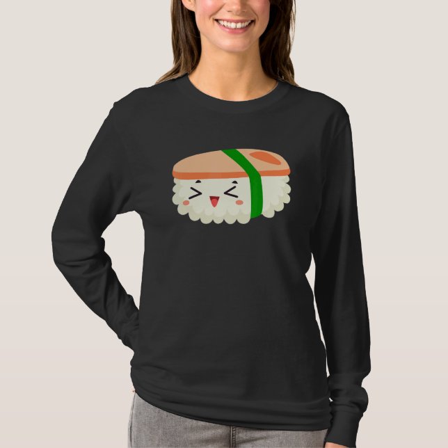 Spam Musubi Food Instruction Diagram Japanese Hawa T-Shirt (Front)